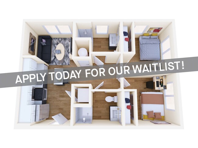 2x2 Premium A - Apply Today for Our Waitlist! - HERE Tuscaloosa Student Apartments