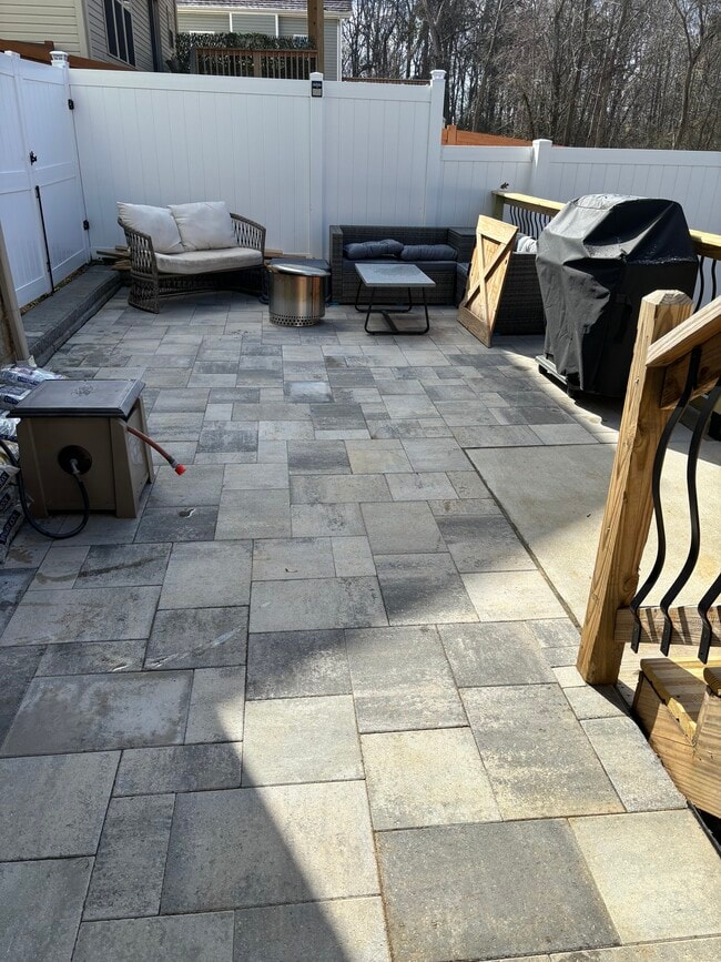 Stone patio deck - 1086 Spicer Dr