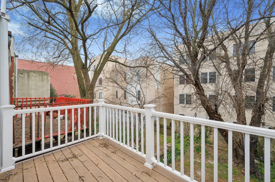 2nd floor rear deck-off bedroom - 344 N Sloan St