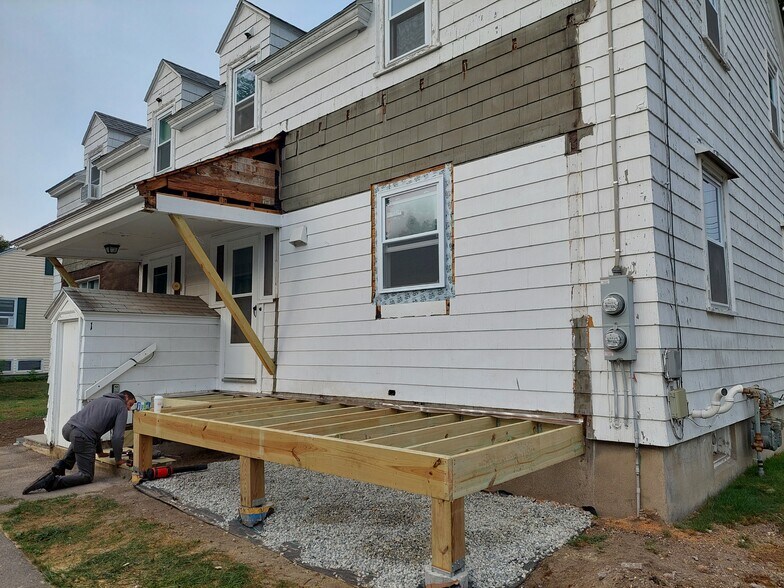 Back deck in progress - 1 Dunklee St