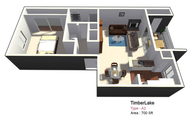 One Bed / One Bath - Timberlake Apartments