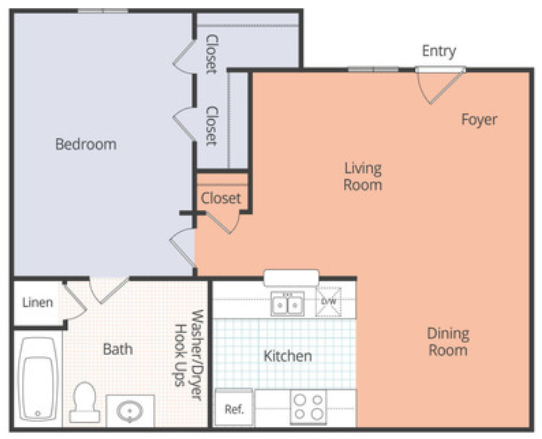 Spacious 667 square feet. - Pinnacle Ridge Apartments