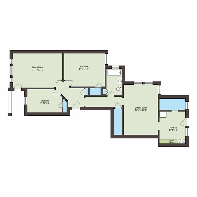 Floorplan - 4859 S. Champlain Avenue