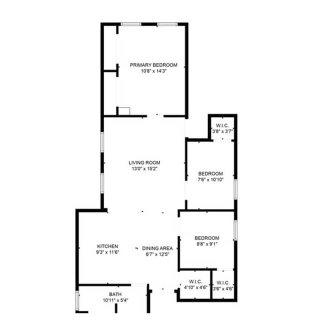 Apt. 2 Floor Plan - 408 E Laurel St