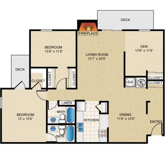 Floorplan - Cloverset Active Adult Apartments