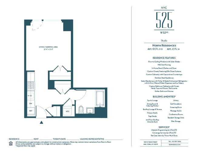 Floorplan - 525 West 52nd