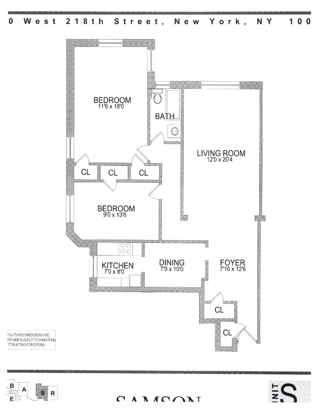 Floorplan - 600 West 218th Street