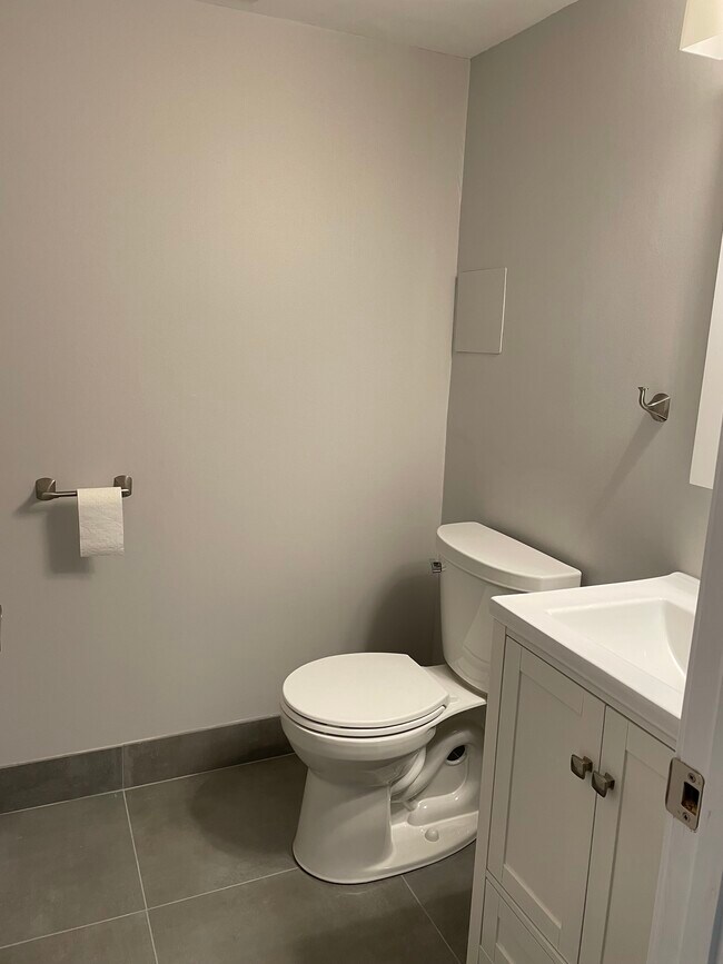 Recently updated downstairs powder room - 33 Deer St