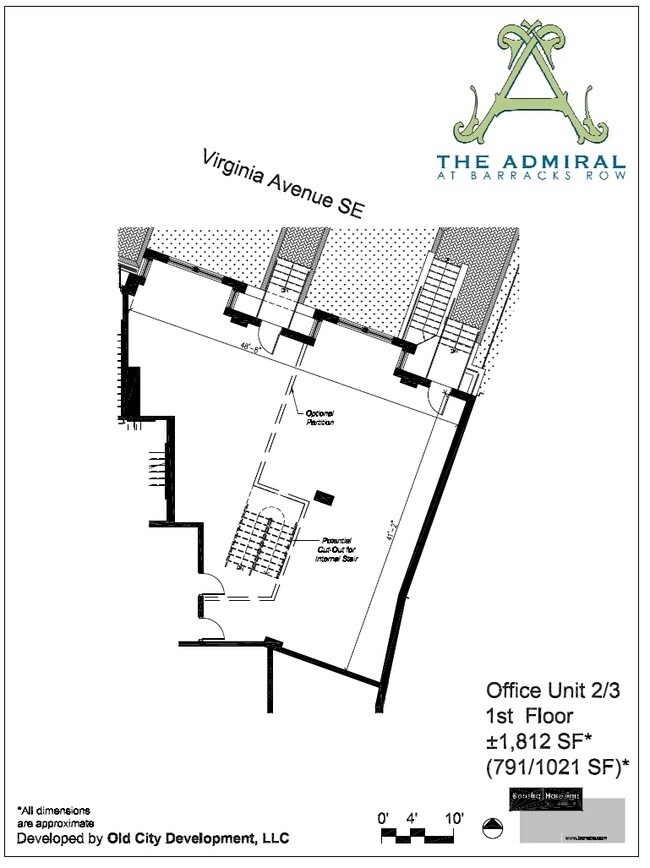 1st Floor Office Unit 2/3 Plan - 801 Virginia Ave SE