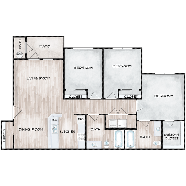 Floorplan - Copper Way Apartments