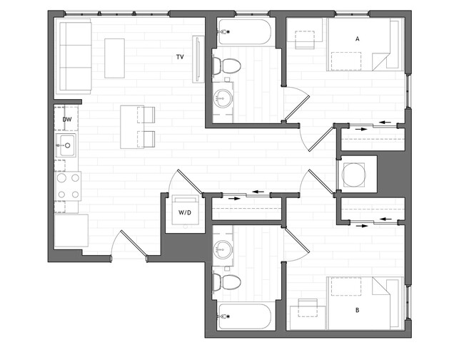 2x2 Primary C - HERE Tuscaloosa Student Apartments