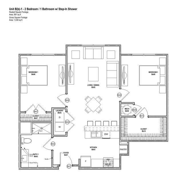 Floorplan - 600 Peters Creek