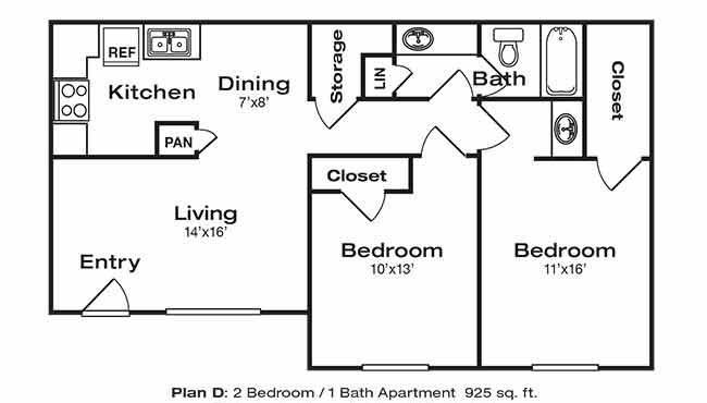 2BR/1BA - Emerald Pointe