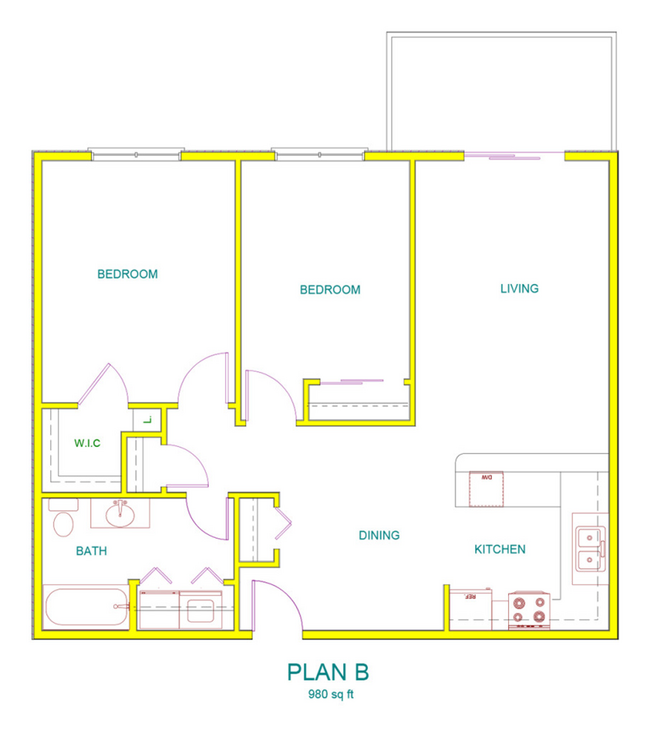 Floorplan - Diamond Valley Apartments