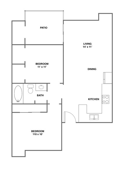 2 bedroom floor plan.png - Siegen Calais Apartments