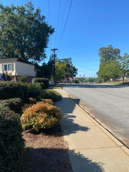 Front side walk that leads to the bus stop (at the traffic light) - 806 College Ave