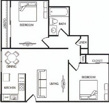 2BR/1BA - Parkway Drive Apartments