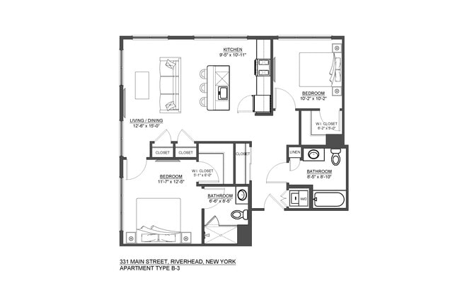 2 bed 2 bath B3 - The Shipyard