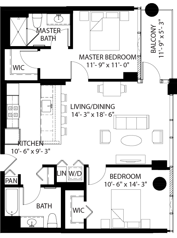 Floorplan - Halsted Flats