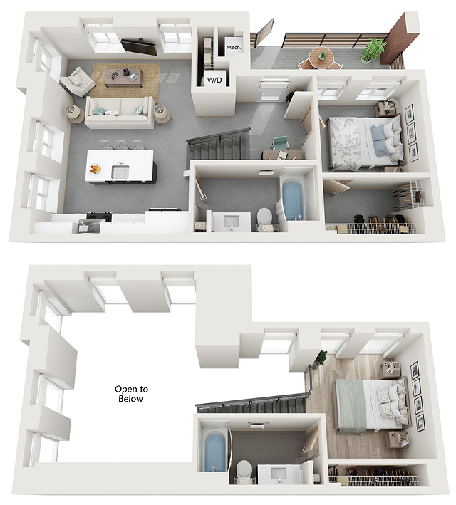 Floor Plan Loft 4 - Ox-Op Apartments