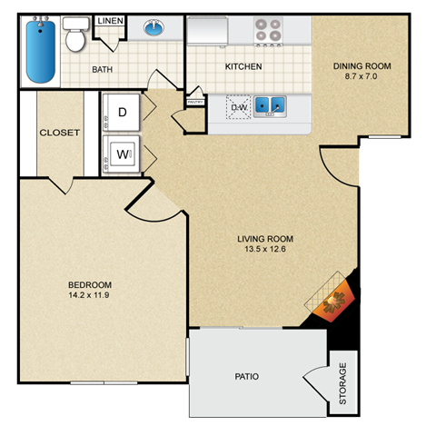 Floorplan - Creekview Apartments