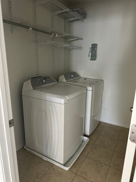 laundry room upstairs, furnished washer/dryer - 11002 Cripple Creek Ln