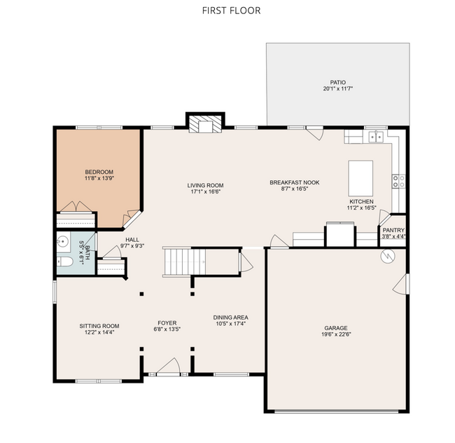 Closet not included in downstairs bonus room - 273 Wildbriar Rd