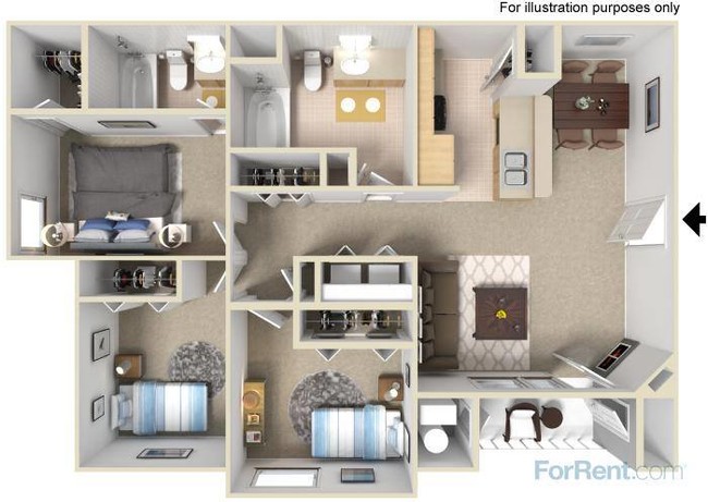 Floorplan - Silver Pines Apartments