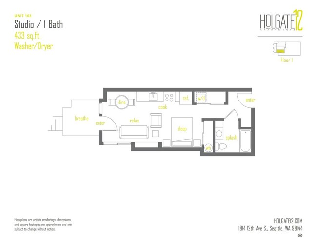 Floorplan - Holgate 12 Apartments