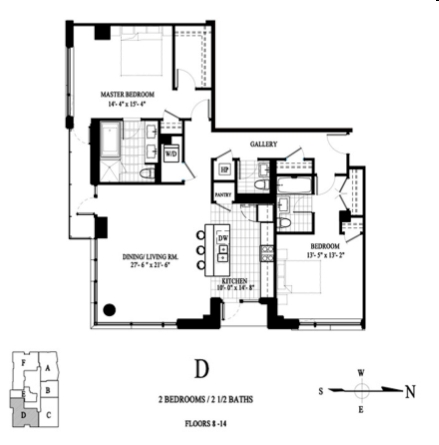 2BR/2.5BA - The Residences at Quorum Center