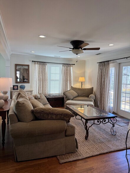 Living room with fireplace - 3912 Faculty Dr