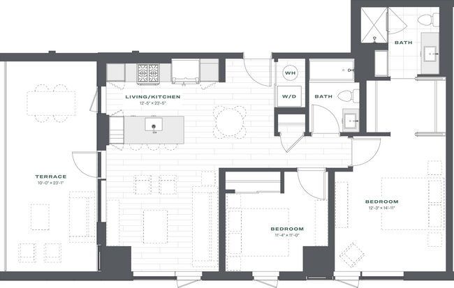 Floorplan - Triangle Square