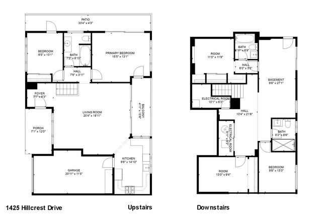 Floor plan - 1425 Hillcrest Dr