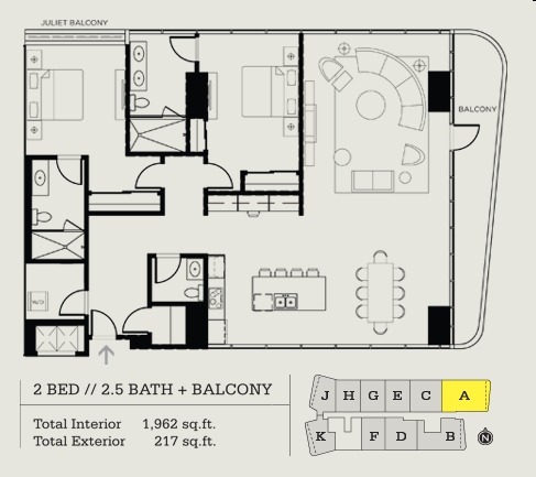 2BR/2.5BA - The Martin