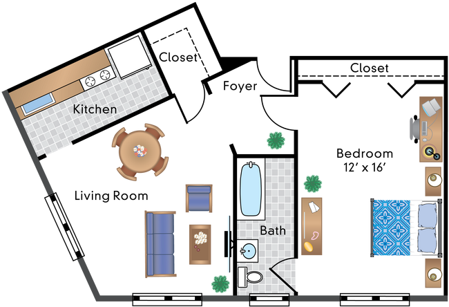 Floorplan - The Rodman Apartments