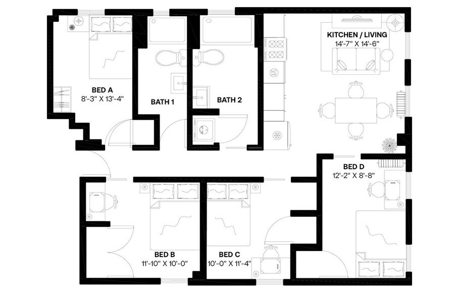 Building Photo - Room in Shared 4 bed/2 bath home