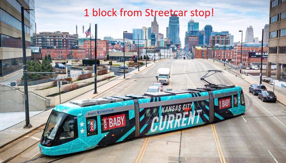 1 block from KC Streetcar stop and MAX Bus line - 3404 Baltimore Ave