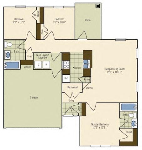 Floorplan - The Village at Wheeler Apartments