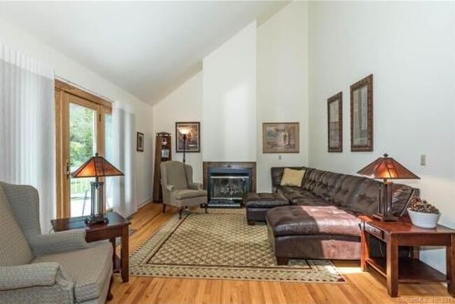 Living room with vaulted ceiling, skylight - 35 Homestead Rd