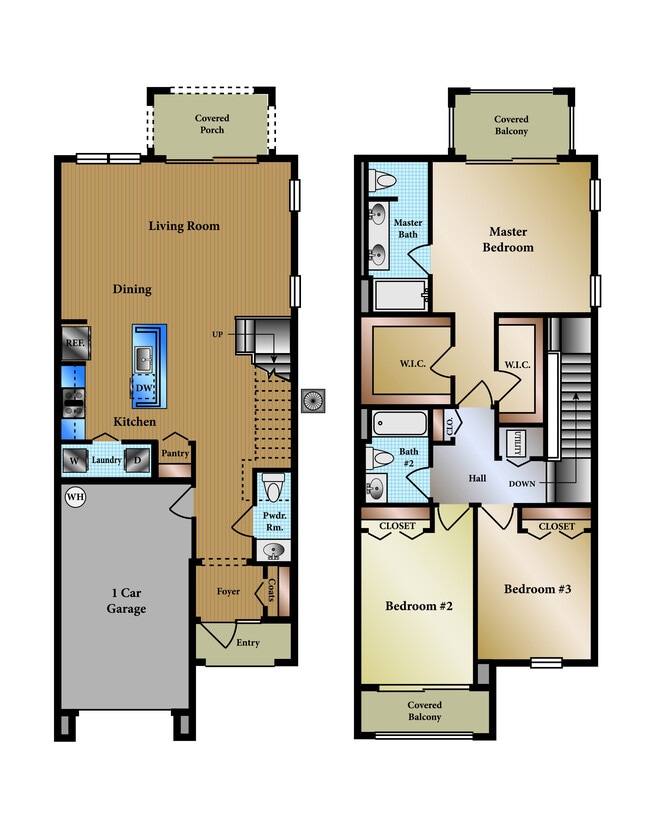 3x2.5 Townhome Floorplan - Frederick Isles Townhomes