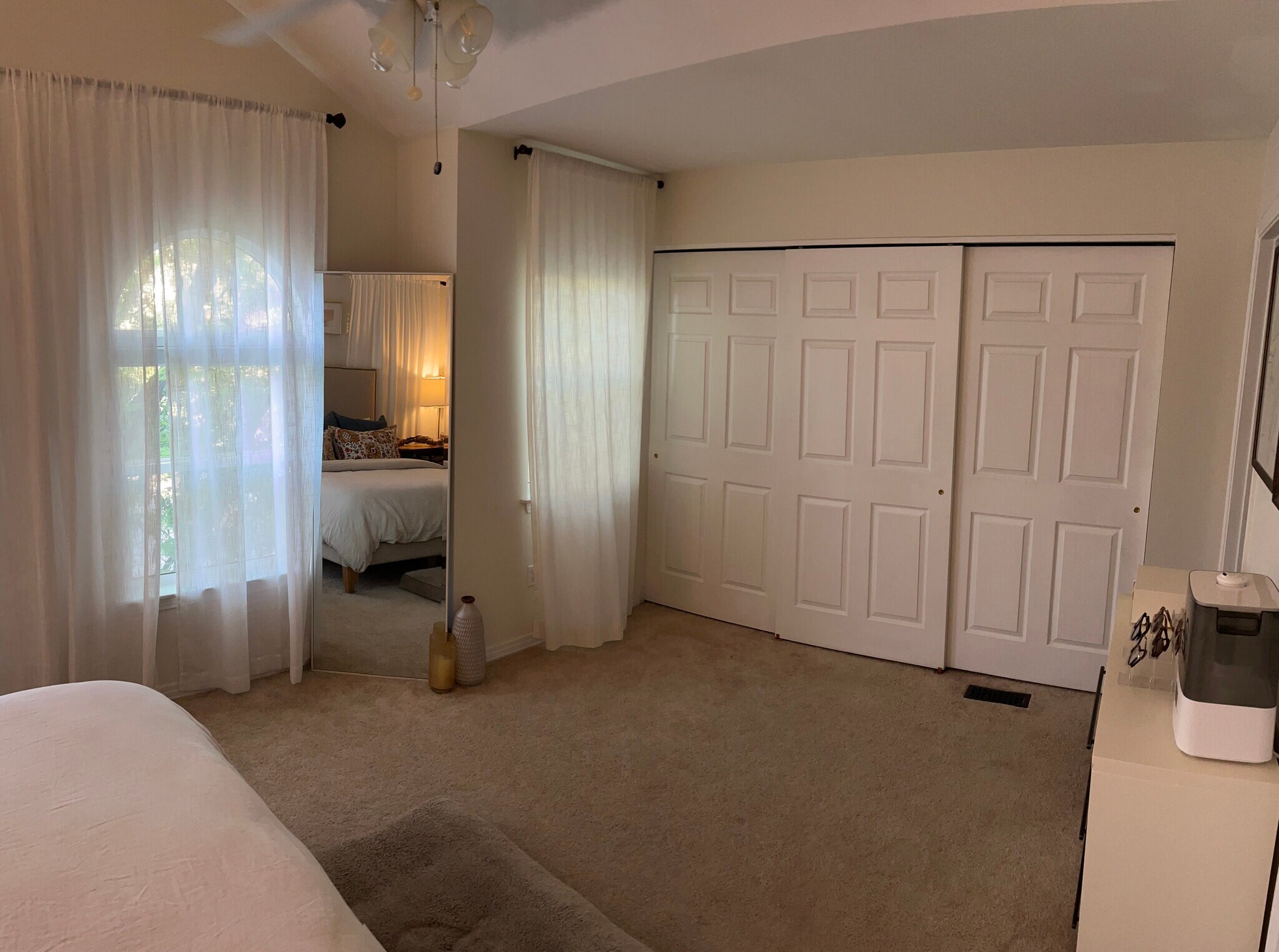 Master bedroom with full wall of closet space. - 1641 N Washington St
