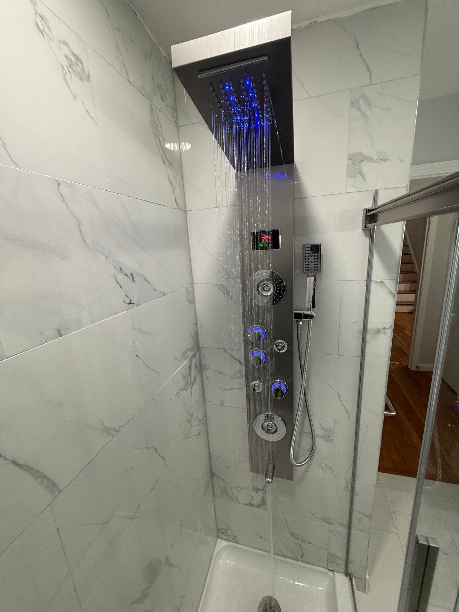 master bath shower panel - 4185 Eastway Rd