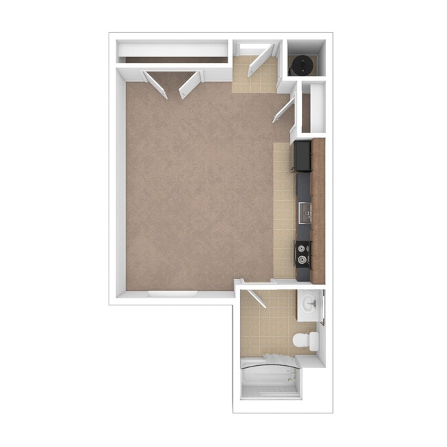 The Springs - Studio, 1 Bath, 396 sq. ft. - The Springs Apartments