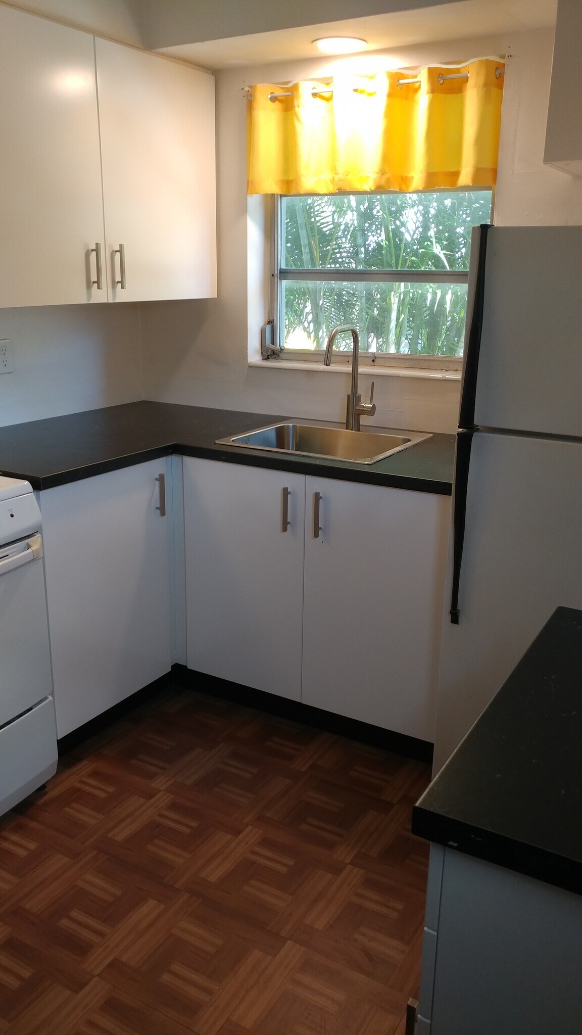 Kitchen w/ new Ikea cabinets and sink. - 1946 Lincoln St