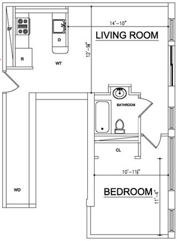 1BR/1BA - Ocean Blue