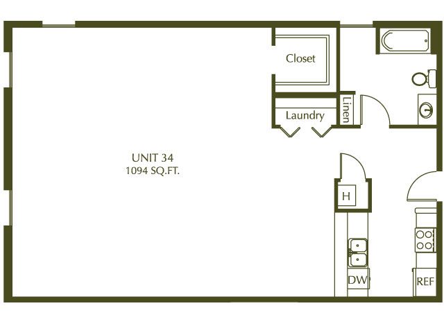 0 Bedroom / 1 Bath / 1094 Sq.Ft. - Eleventh Street Lofts