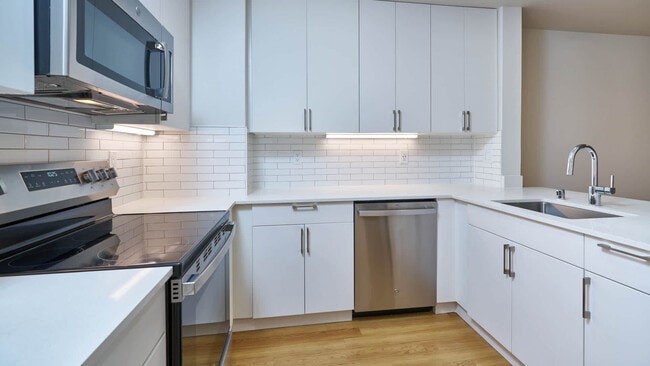 Kitchen with Stainless Steel Appliances - City Square Bellevue