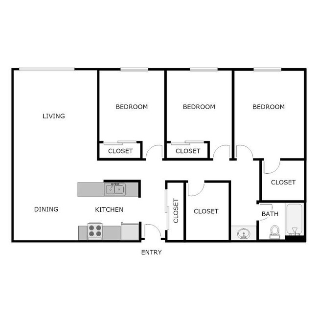 Floorplan - SUTTON PLACE APARTMENTS