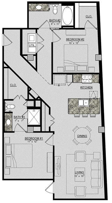 Floorplan - Magnolia Lofts on Vickery