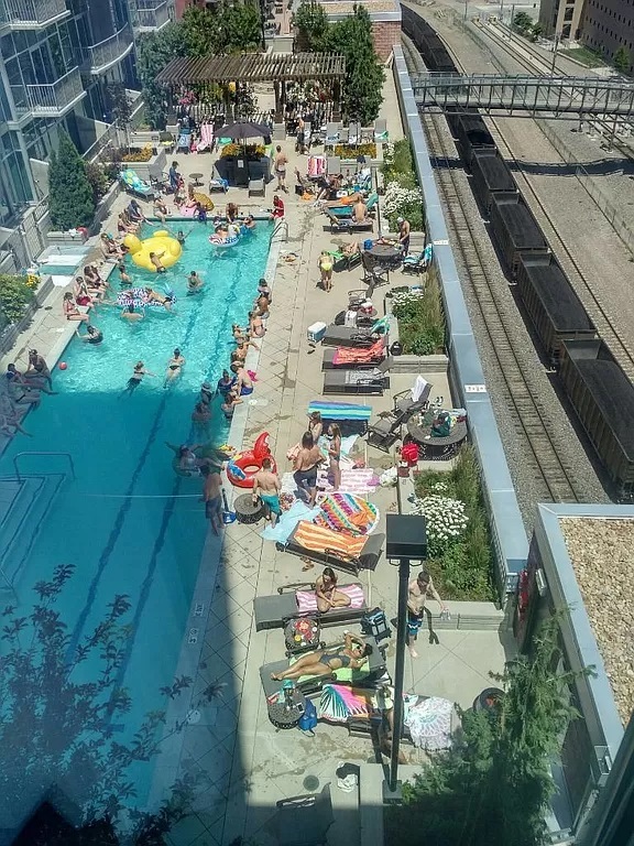 Pool Seen from Bedroom - 1700 Bassett St